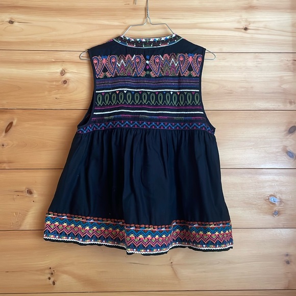 Embroidered Velvet by Graham and Spencer tank blouse - Picture 2 of 7